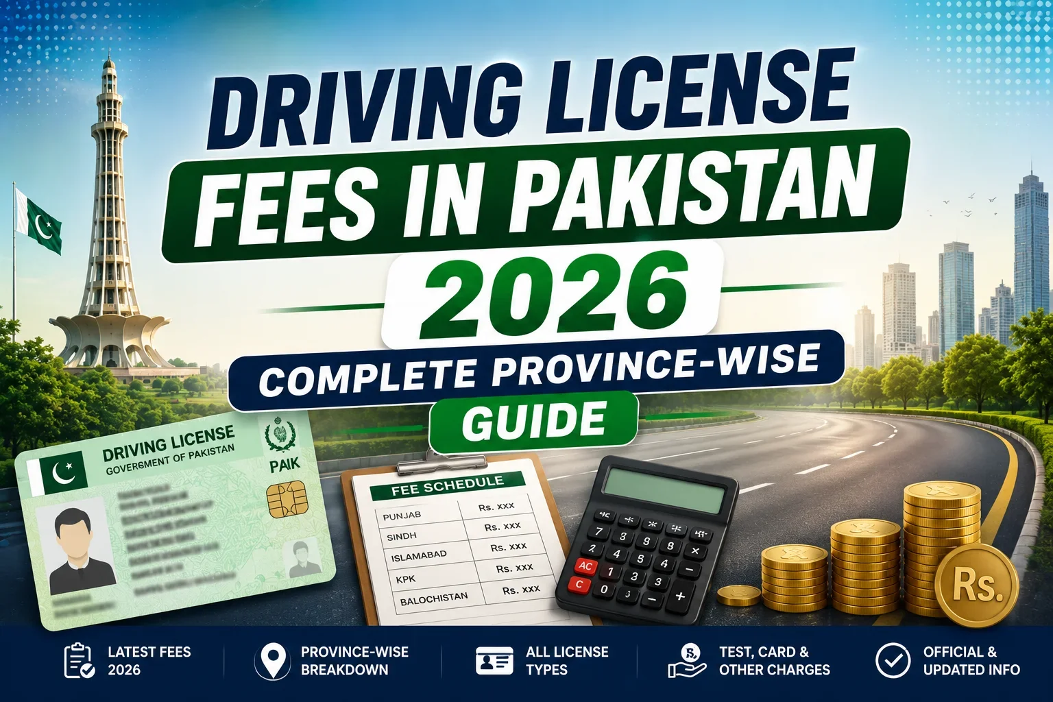 Driving License Fees in Pakistan 2026 – Complete Province-Wise Guide
