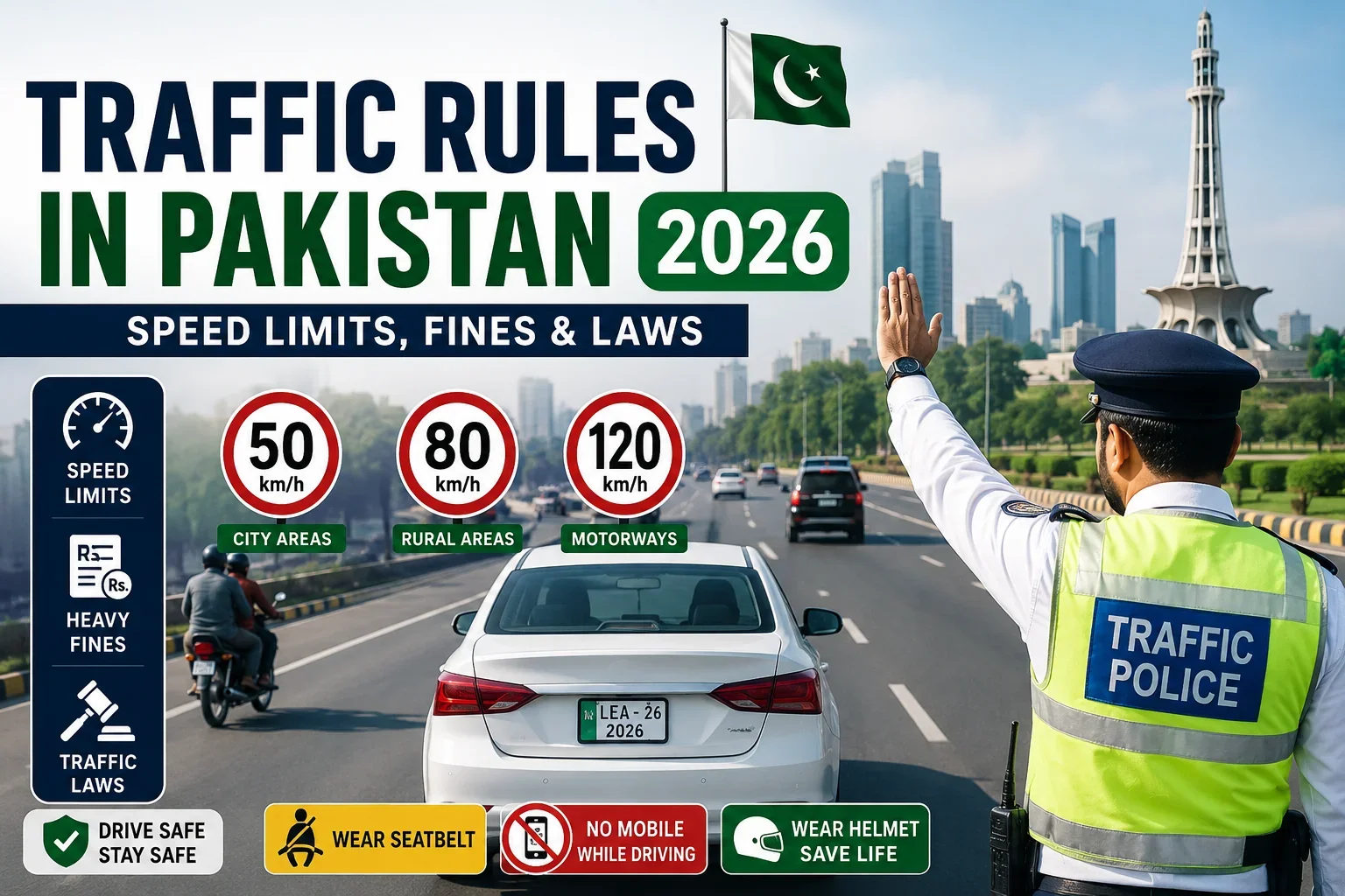Traffic Rules in Pakistan 2026: Complete Guide to Driving Laws, Fines and Safety