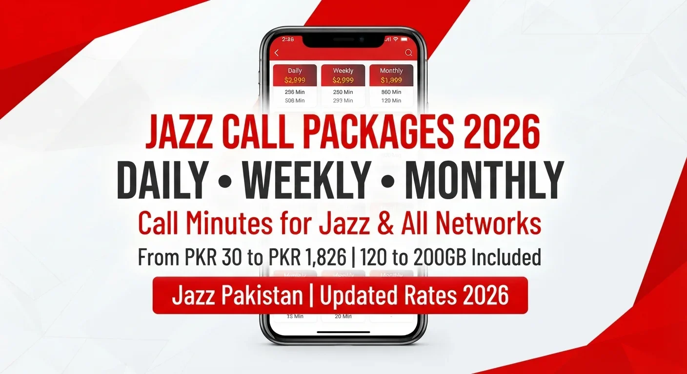 Jazz Call Packages 2026 - Complete Guide | Daily, Weekly & Monthly Plans