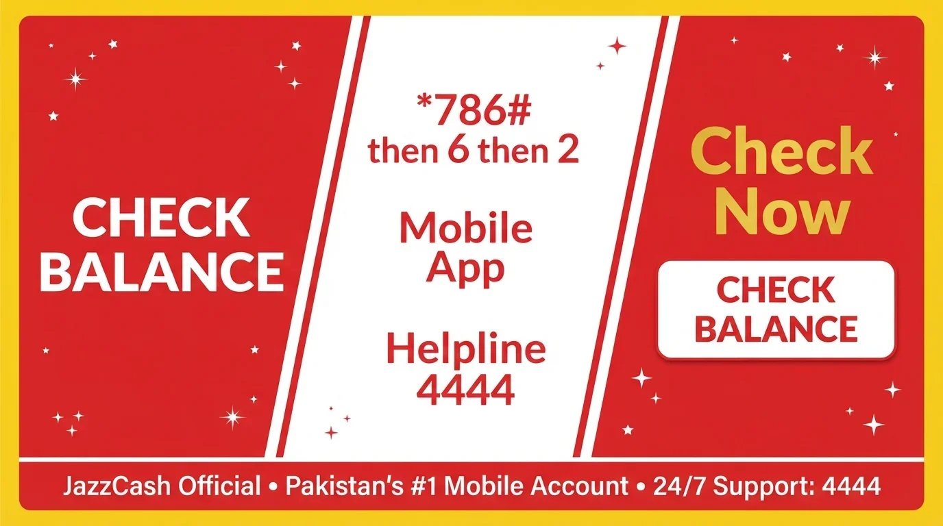 How to Check JazzCash Account Balance - 2026 Guide | 3 Easy Methods