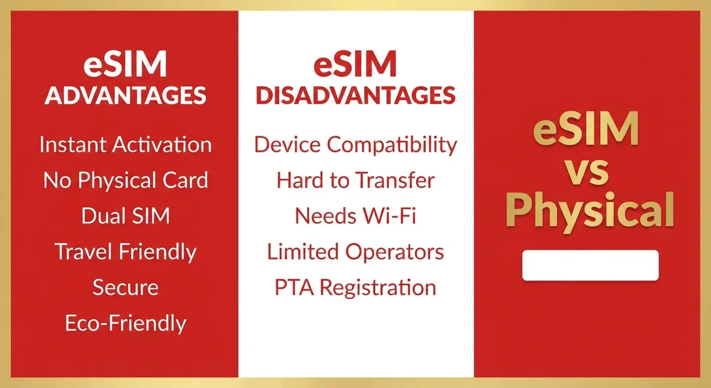 eSIM in Pakistan: Advantages & Disadvantages - Complete 2026 Guide
