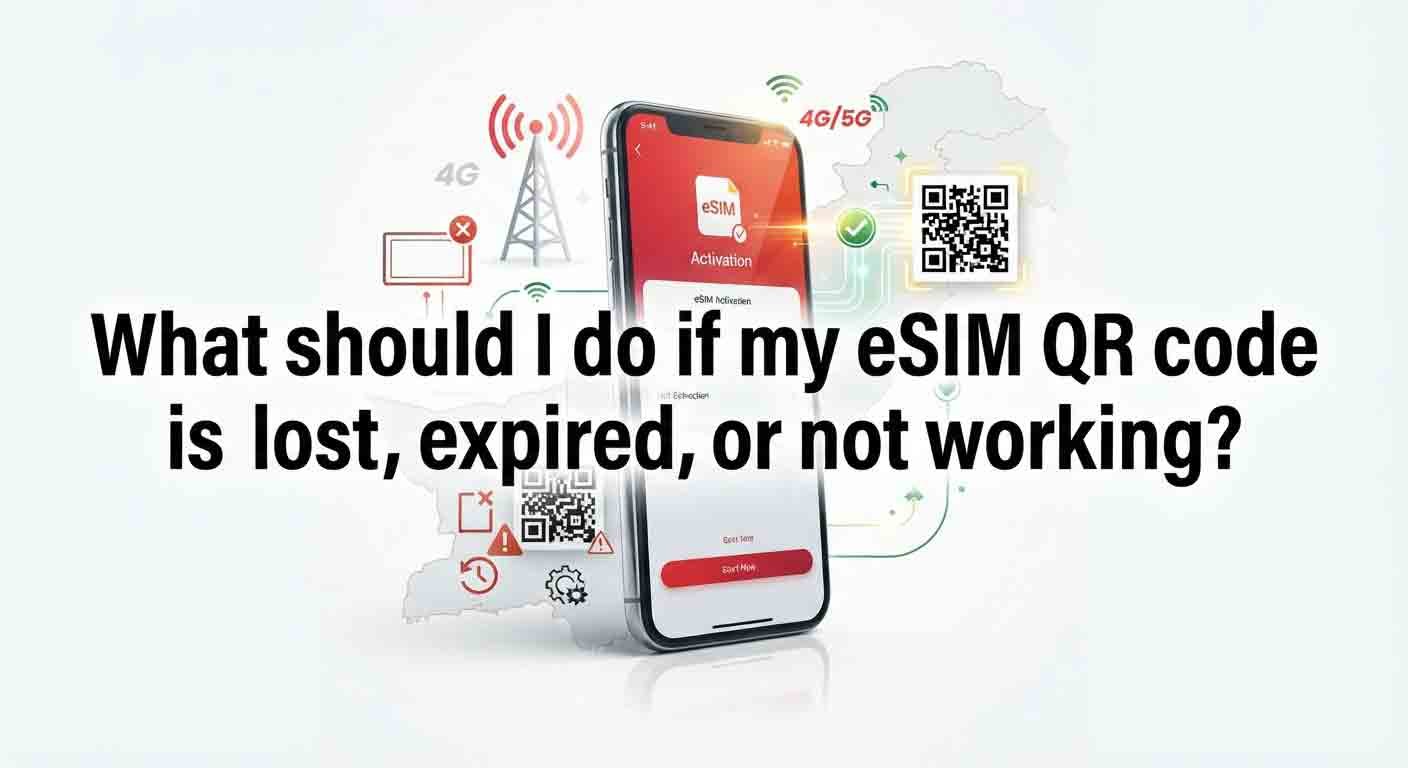 What should I do if my eSIM QR code is lost, expired, or not working?
